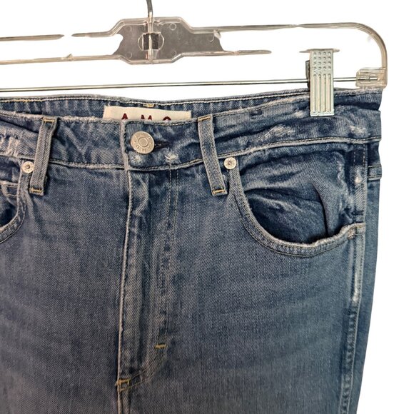 Amo Chloe Crop in Dearest Straight Leg Denim Jeans Size 28 - Picture 3 of 7